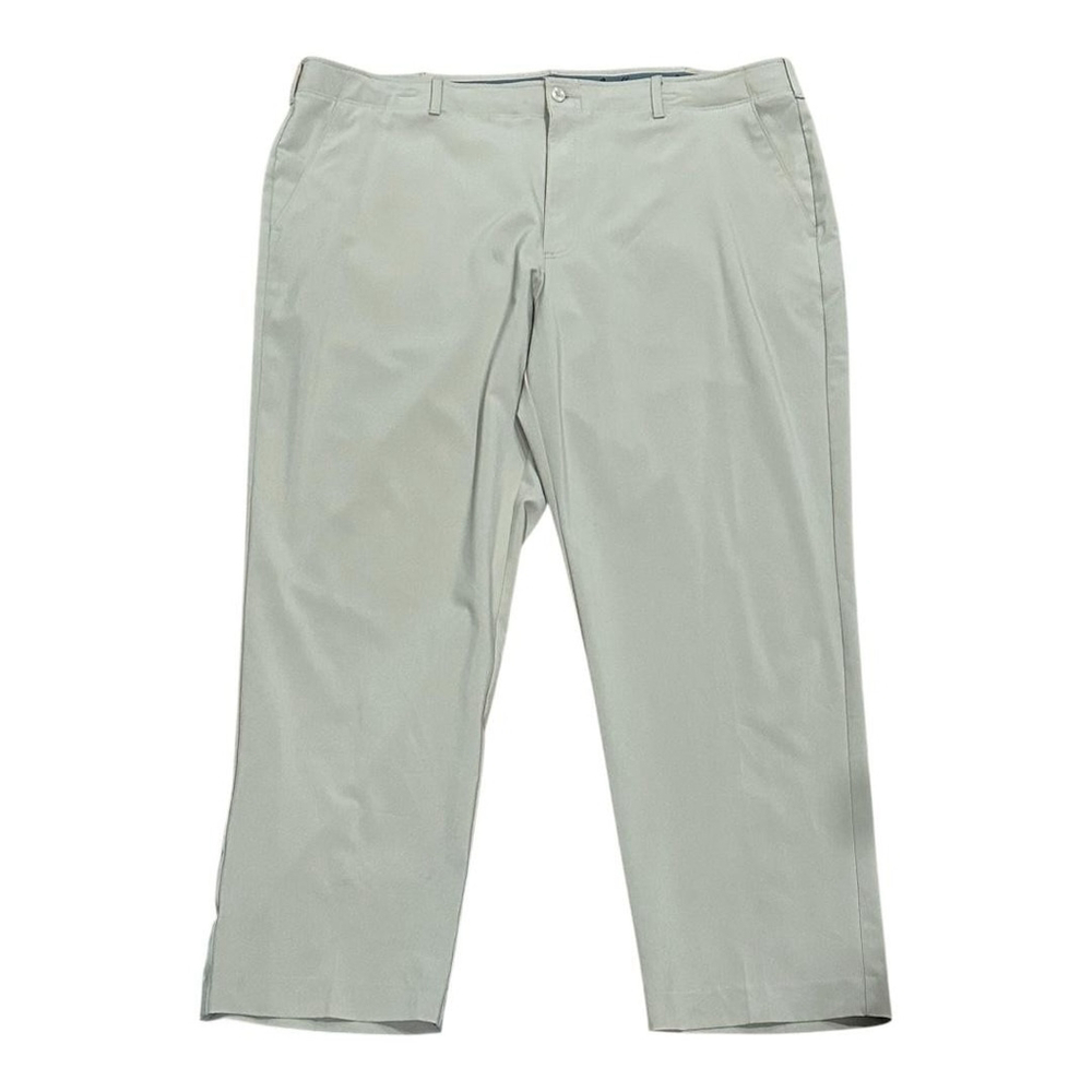 Ben Hogan Pants Mens 42x30 Beige Flat Front Golf Khaki Chino Stretch Casual
